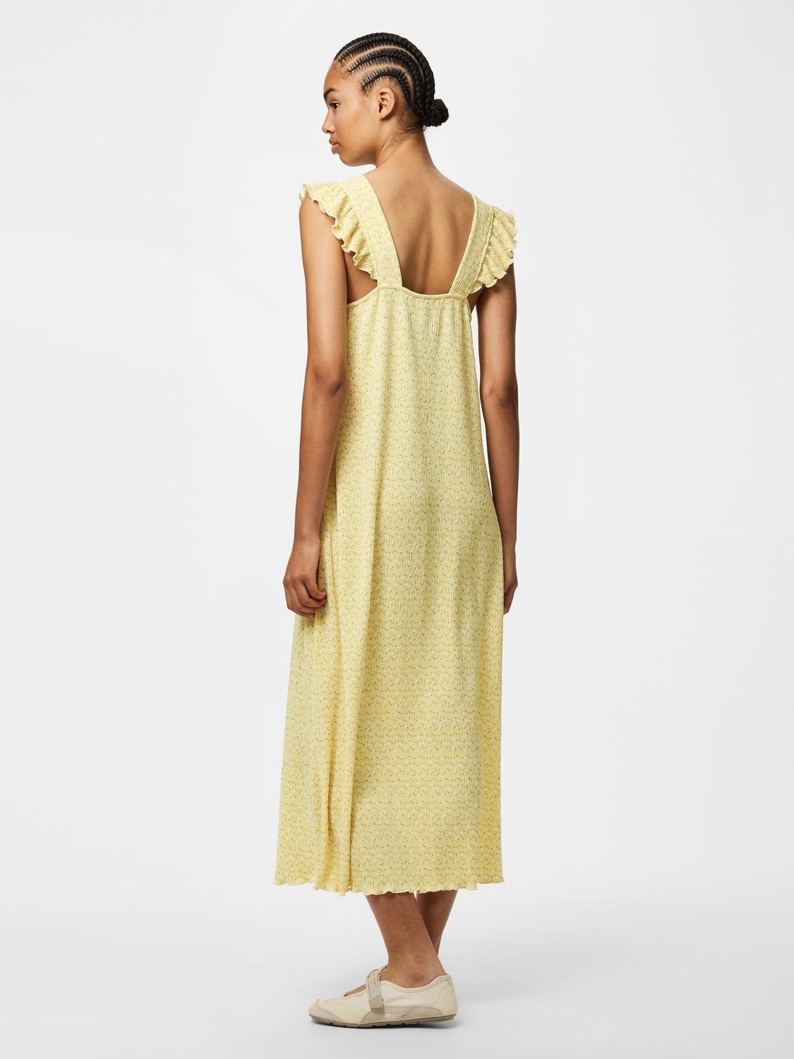 PCFLORA Midi Dress - French Vanilla - VERO MODA & VILA Bergvik